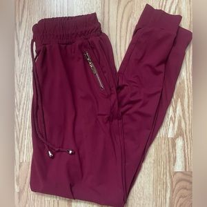 LA12ST Burgundy Jogger Style Pants size L/XL